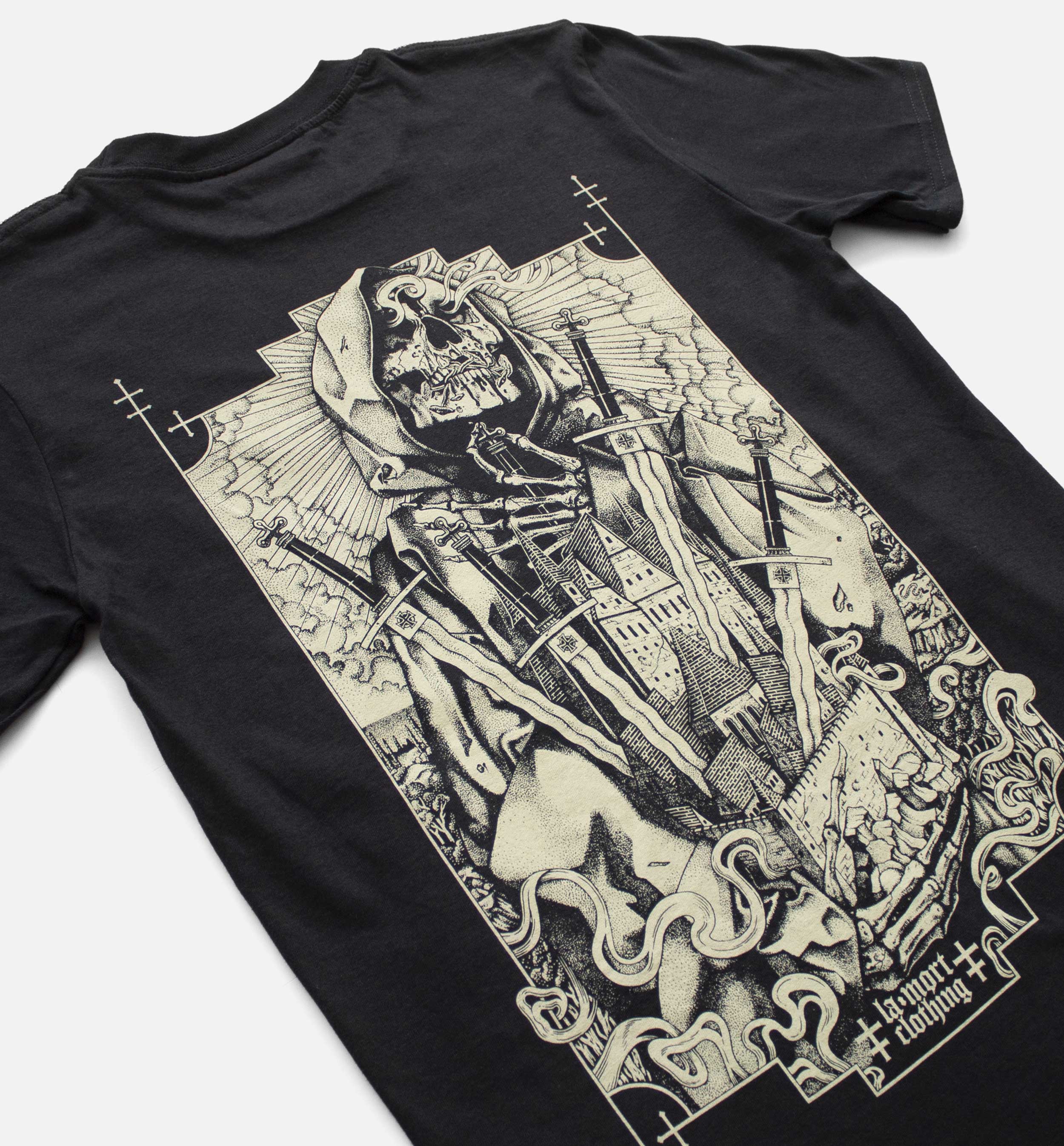 I Am The Blood Back Print T-shirt (BW/B) - Image 3