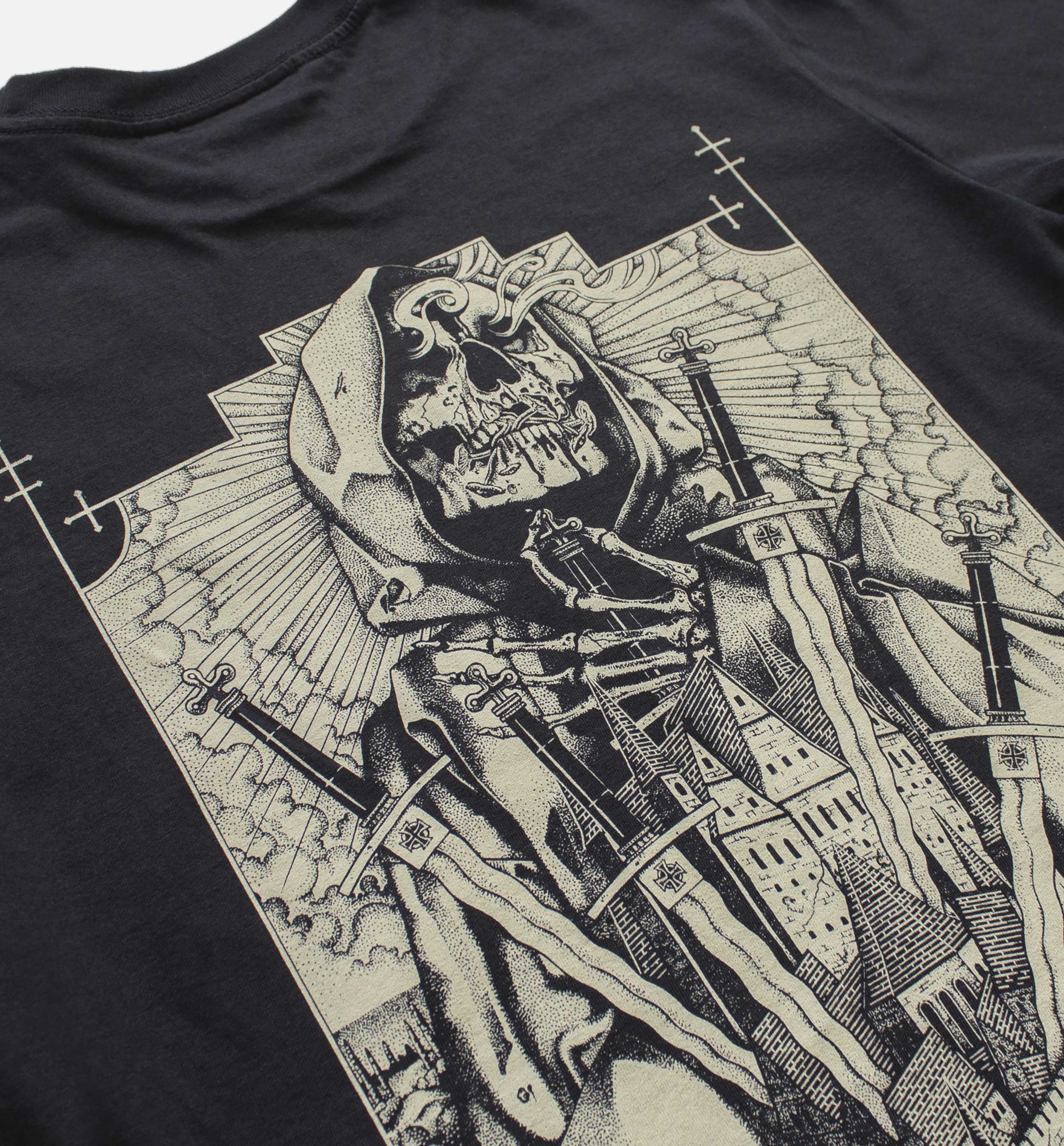 I Am The Blood Back Print T-shirt (BW/B) - Image 4